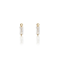 Baguette Charms - Pair - Gold