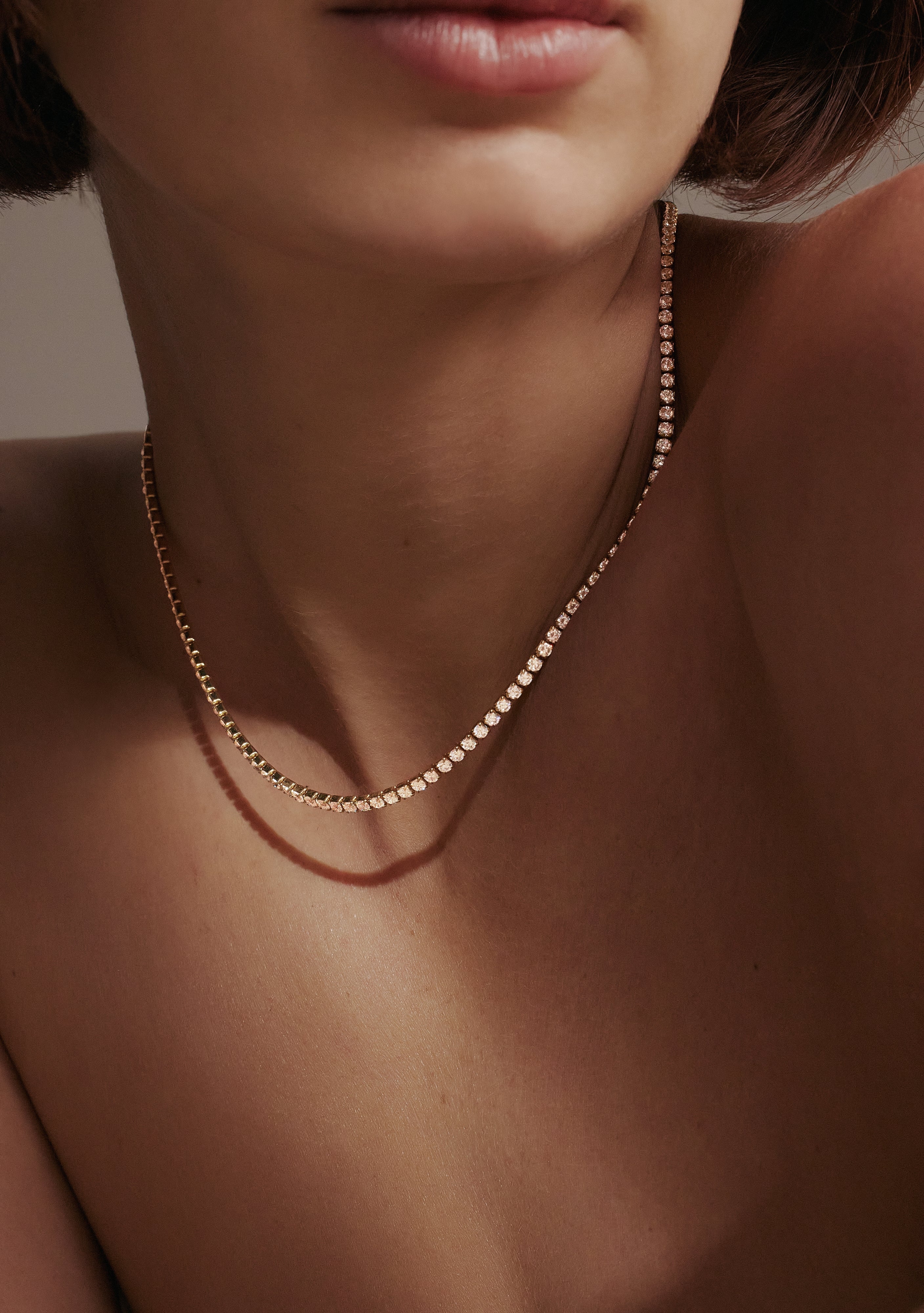 Aspen Tennis Necklace - Gold – Saint Valentine Jewellery