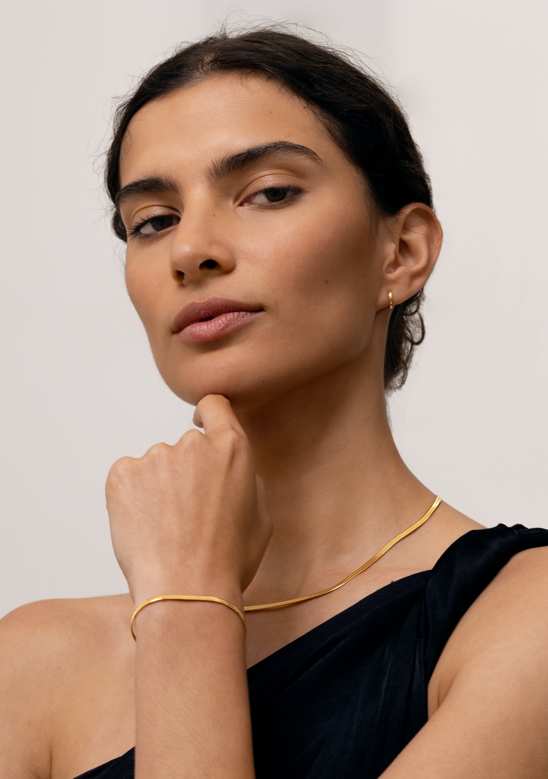 Sphinx 3mm Snake Chain Necklace - Gold | Saint Valentine Jewellery