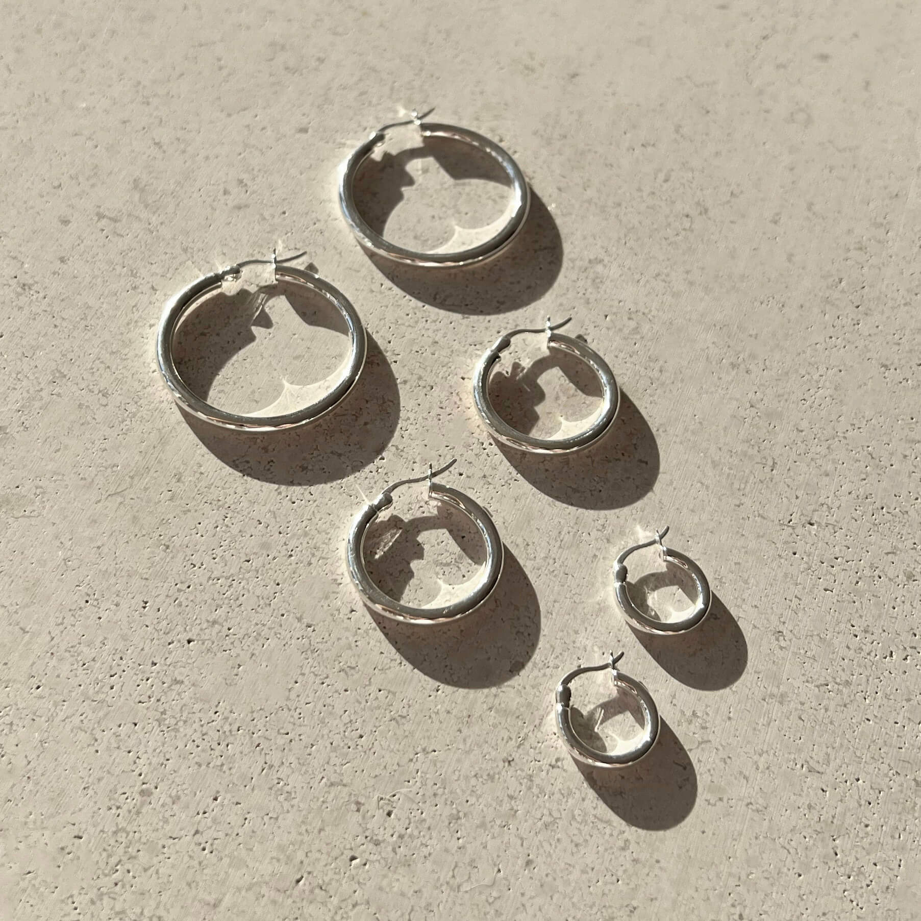 Silver Plated Classic AD Stone Hoop
