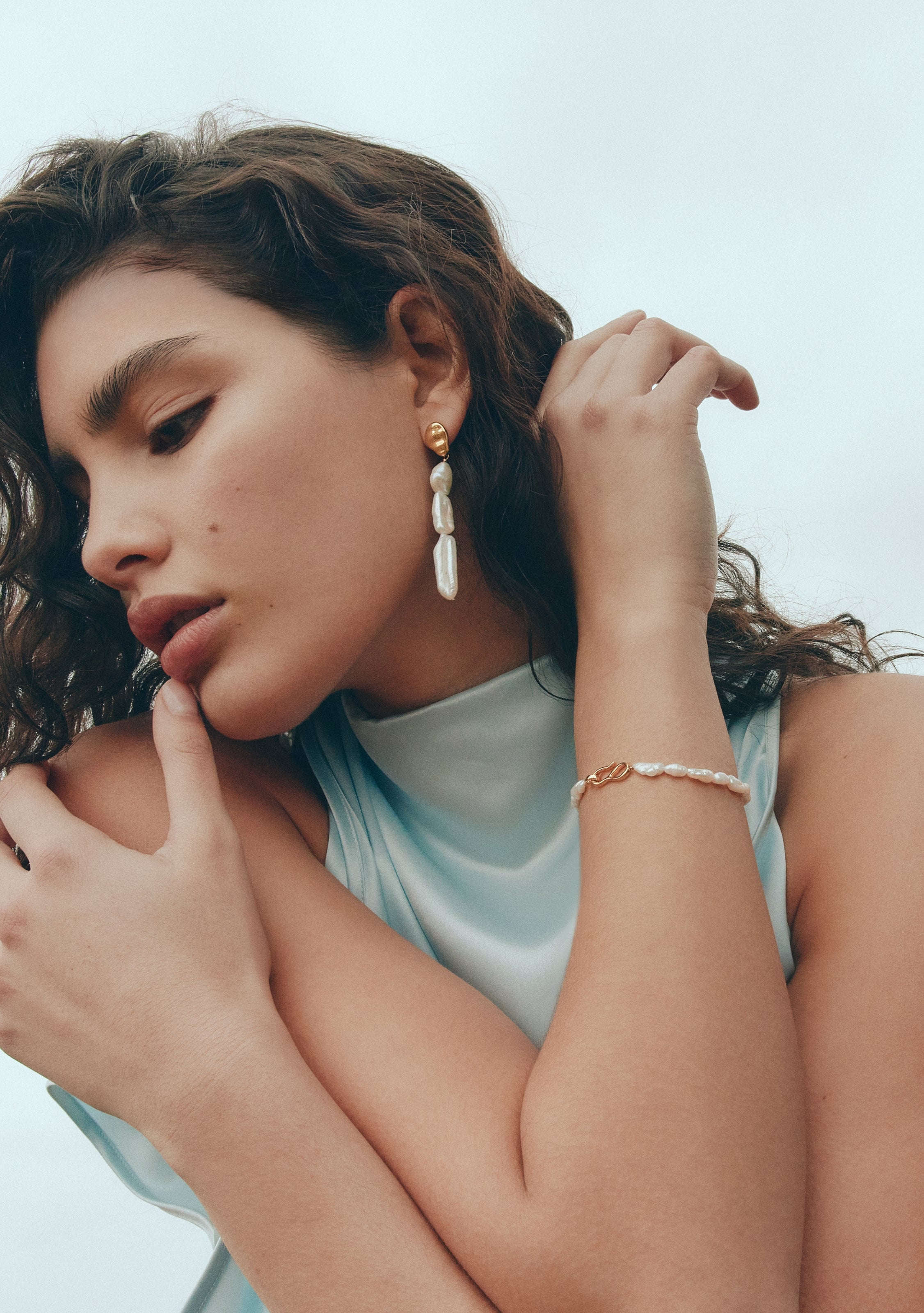 Cielo Pearl Bracelet - Gold | Saint Valentine Jewellery | Pearl
