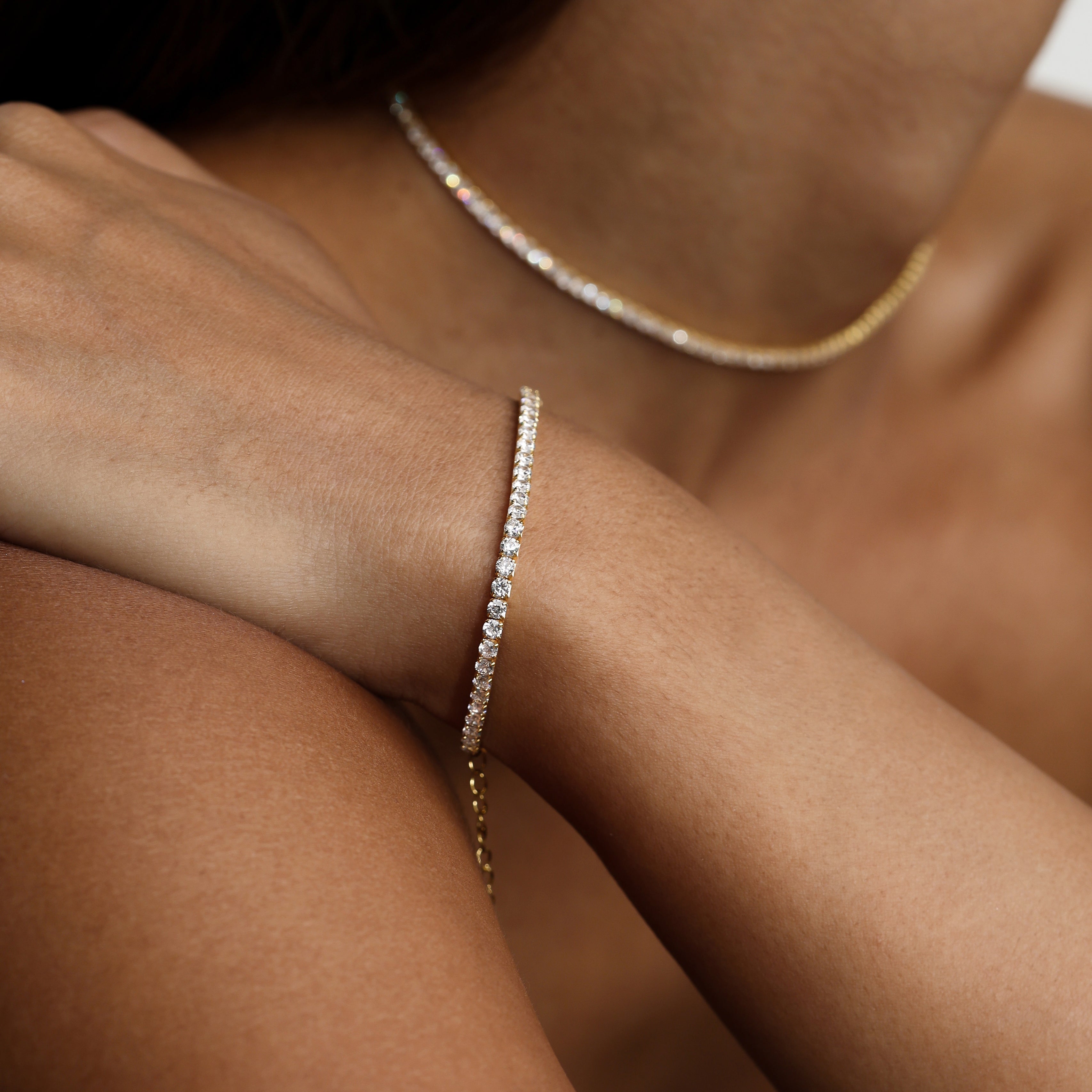 Aspen Tennis Bracelet - Gold | Saint Valentine Jewellery | Shop