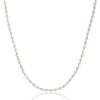 Deco Tennis Necklace - Silver
