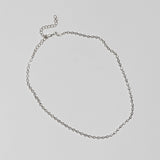 Deco Tennis Necklace - Silver