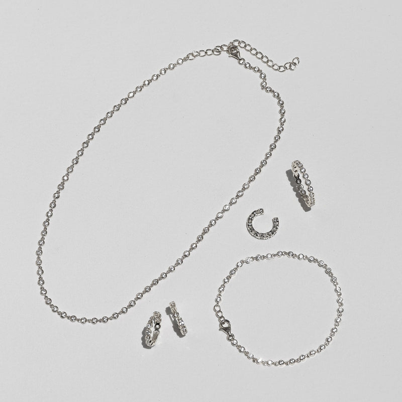 Deco Tennis Bracelet - Silver