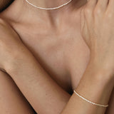 Fine Pearl Bracelet - Silver