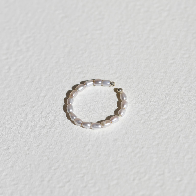 Full Pearl Ring - Silver