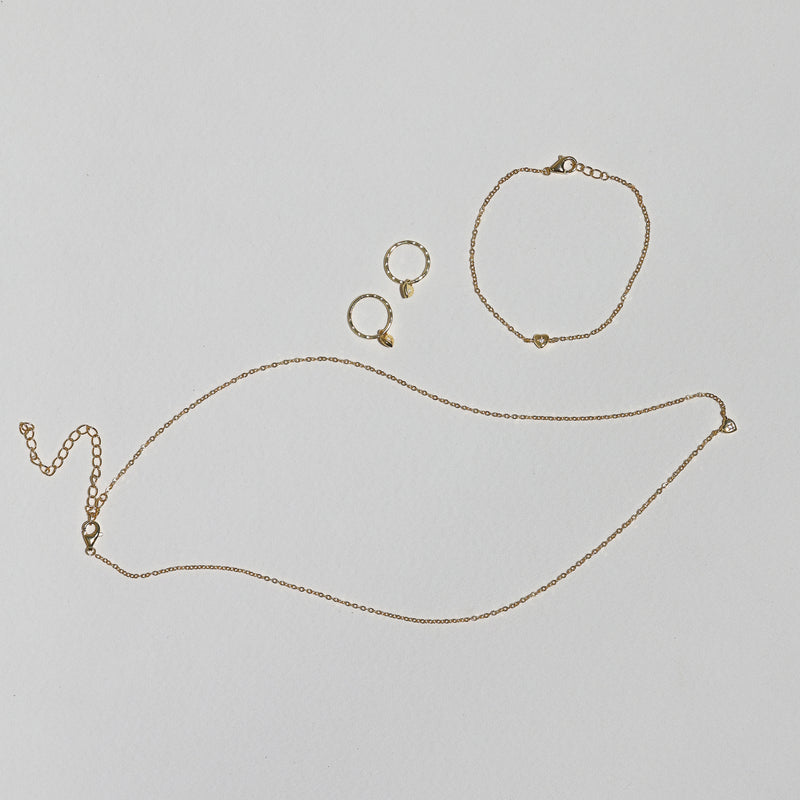 The Lovers Mini Capsule Heart Necklace in Silver