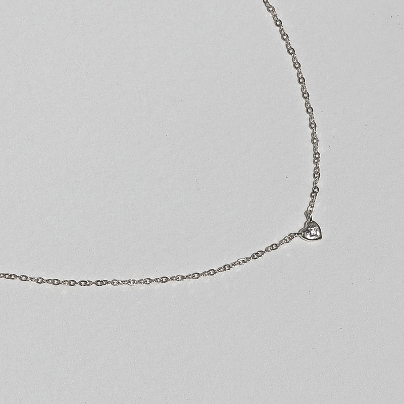 Mini Heart Necklace - Silver