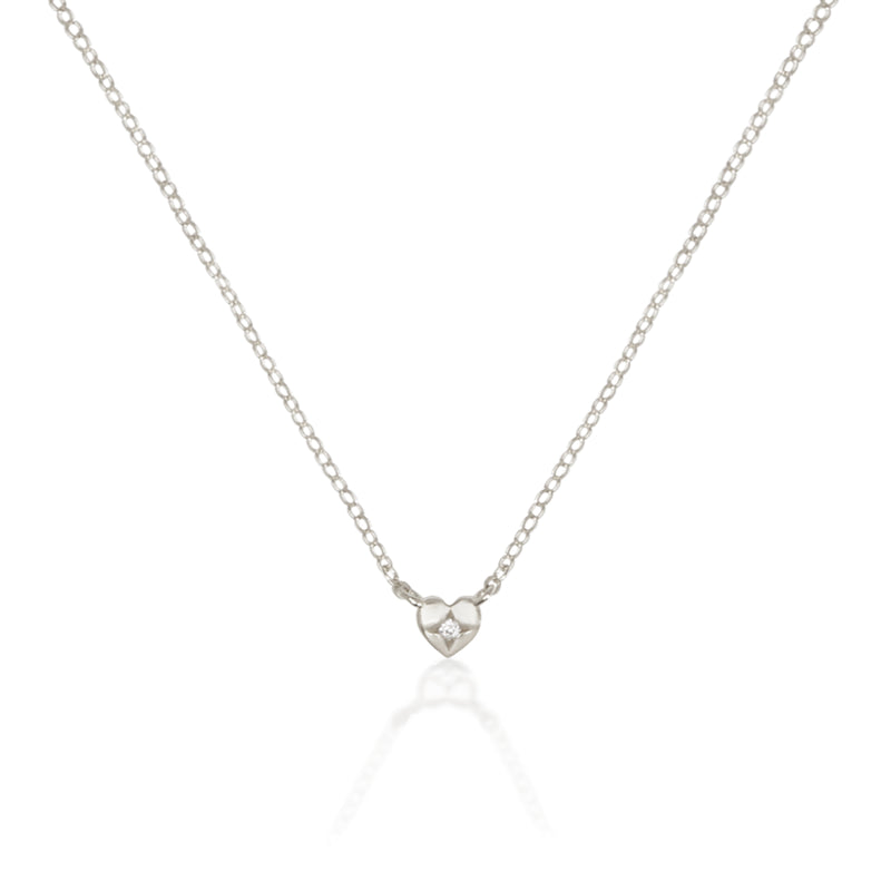 Mini Heart Necklace - Silver