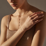 Marquise Lariat Drop Necklace - Gold