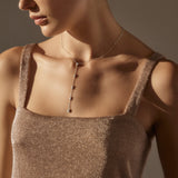 Marquise Lariat Drop Necklace - Silver