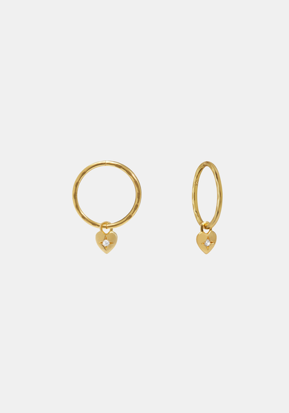 Mini Heart Hoops - Gold | Saint Valentine Jewellery | Gold