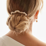 Ophelie Pearl Hair Comb - Silver