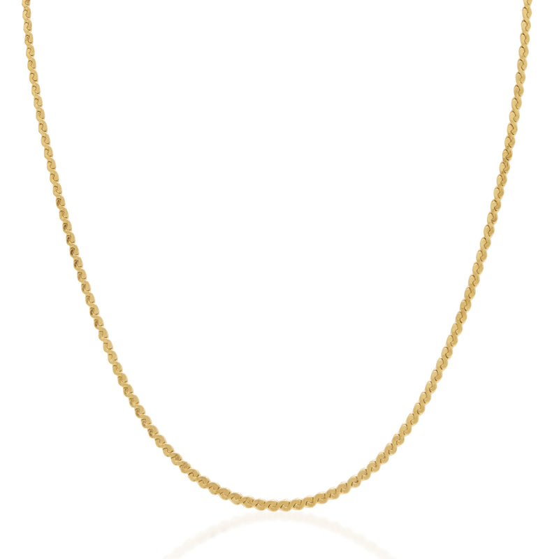 Serpentine Necklace - Gold
