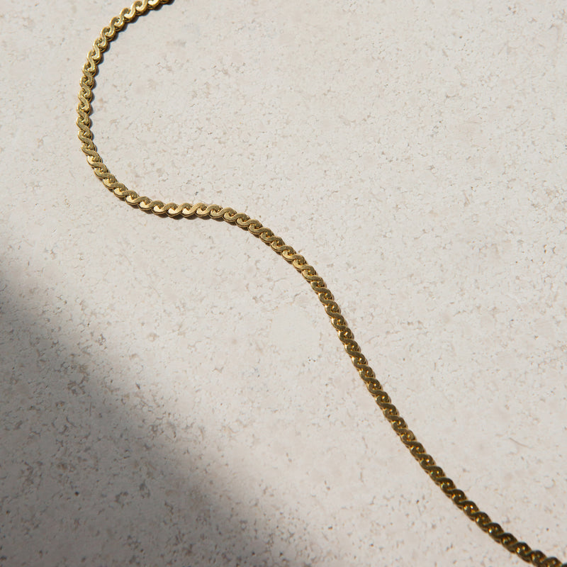 Serpentine Necklace - Gold