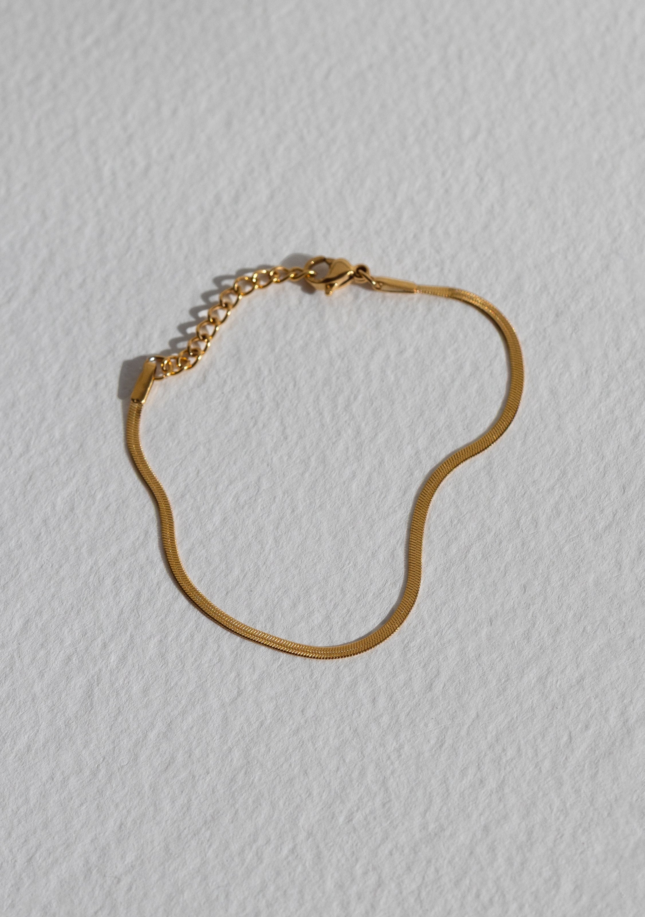 Sphinx 2mm Snake Chain Bracelet - Gold | Saint Valentine Jewellery