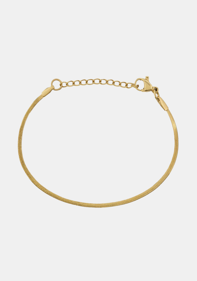 Sphinx 2mm Snake Chain Bracelet - Gold | Saint Valentine Jewellery