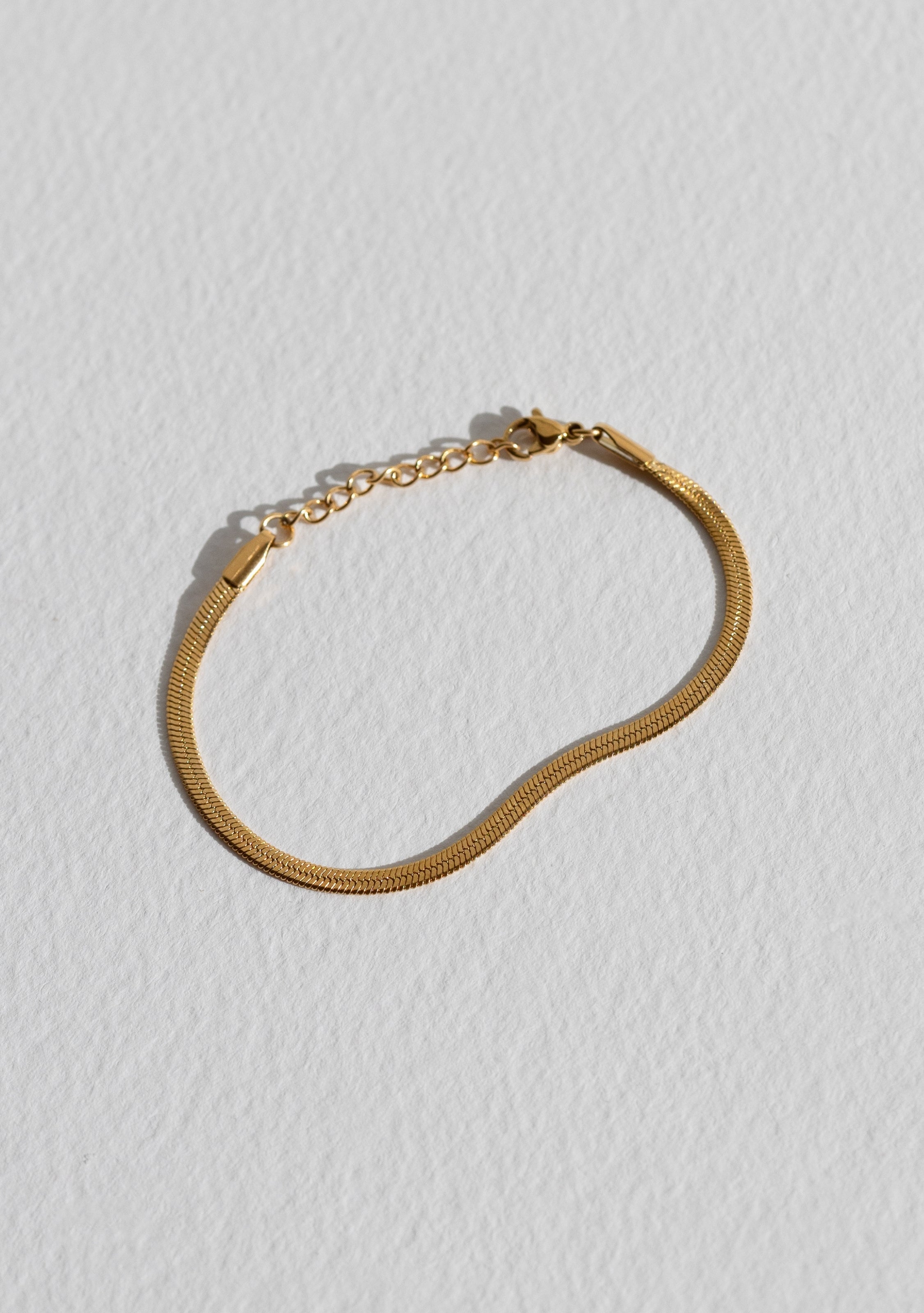 アクセサリー Gold Bracelet SP-Small Sphinx 3mm Snake Chain Bracelet - Gold | Saint Valentine Jewellery