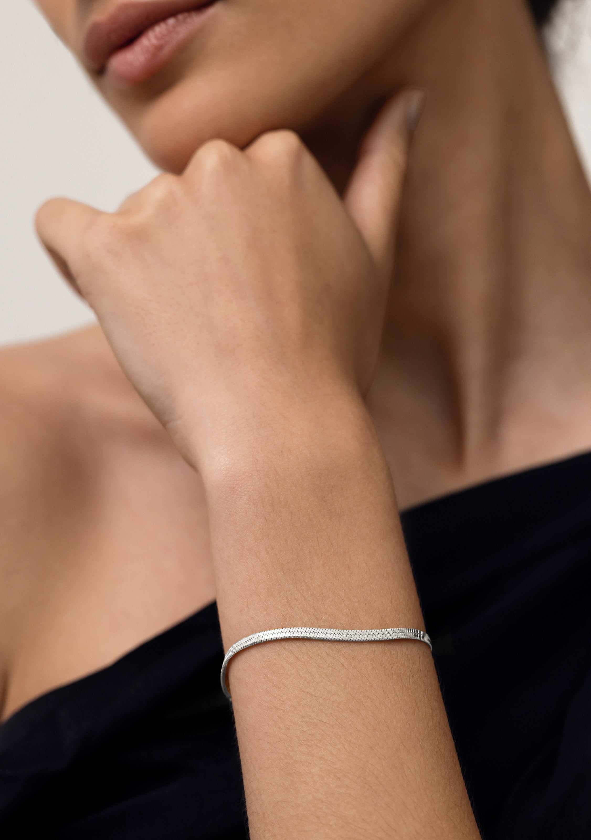 Sphinx 3mm Snake Chain Bracelet - Silver – Saint Valentine Jewellery