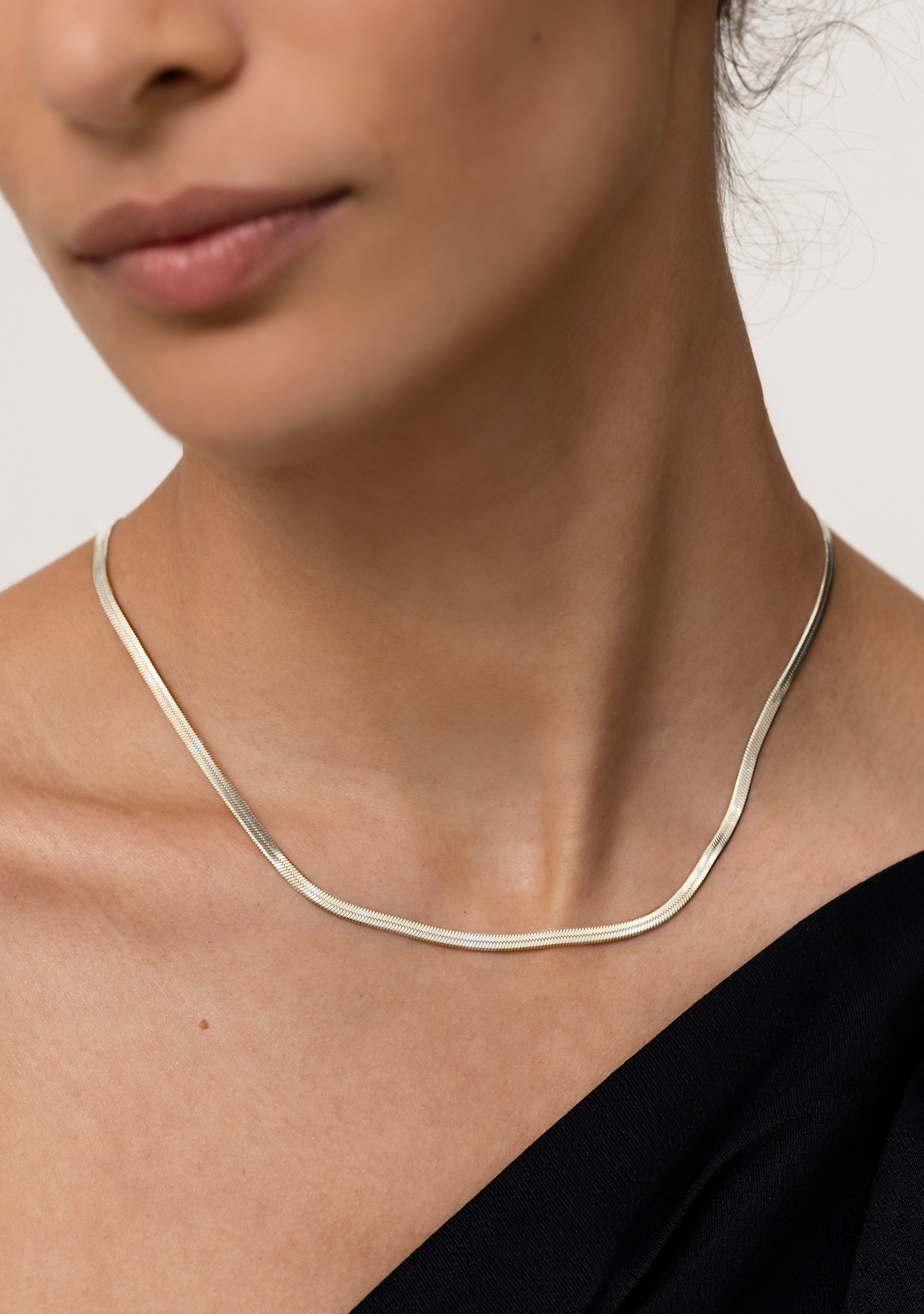 Sphinx 3mm Snake Chain Necklace - Silver – Saint Valentine Jewellery