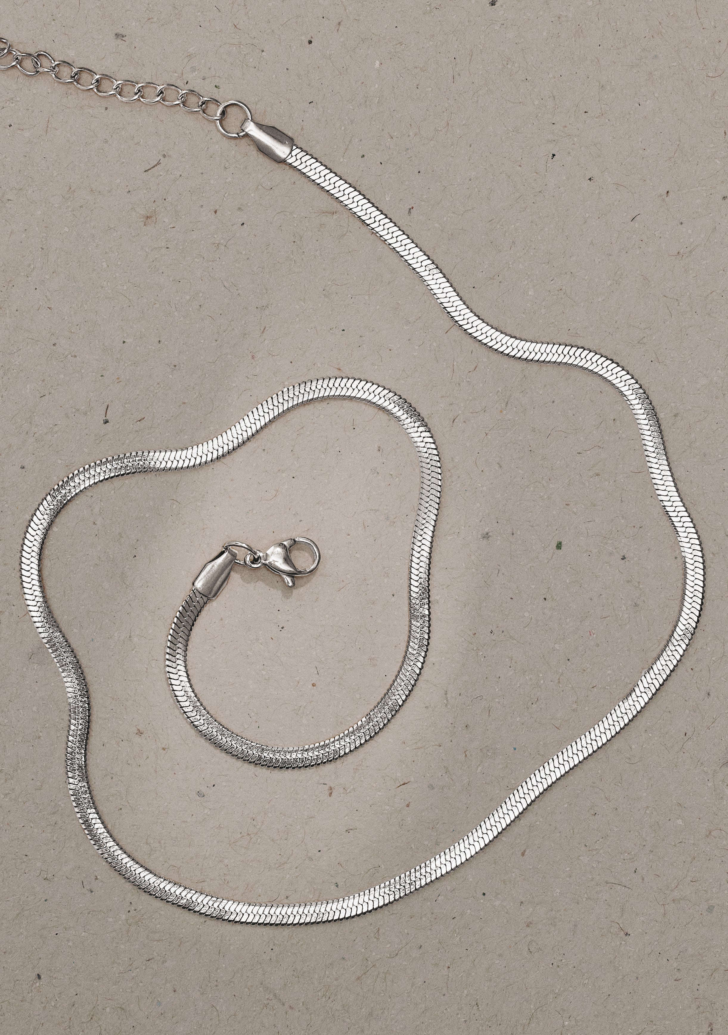 Sphinx 3mm Snake Chain Necklace - Silver – Saint Valentine Jewellery