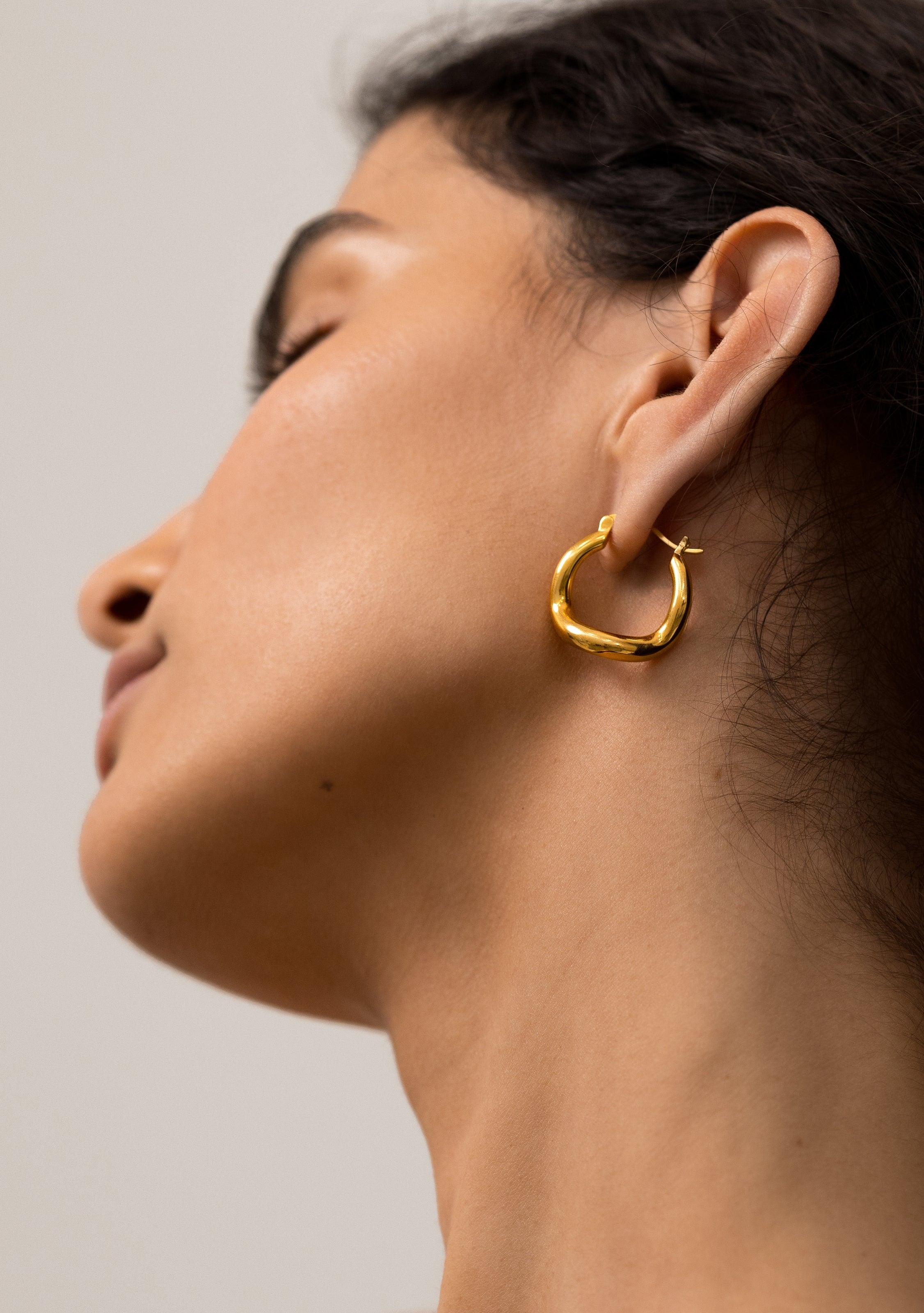 Wabi Sabi Hoops - Gold | Saint Valentine Jewellery | Gold Earrings