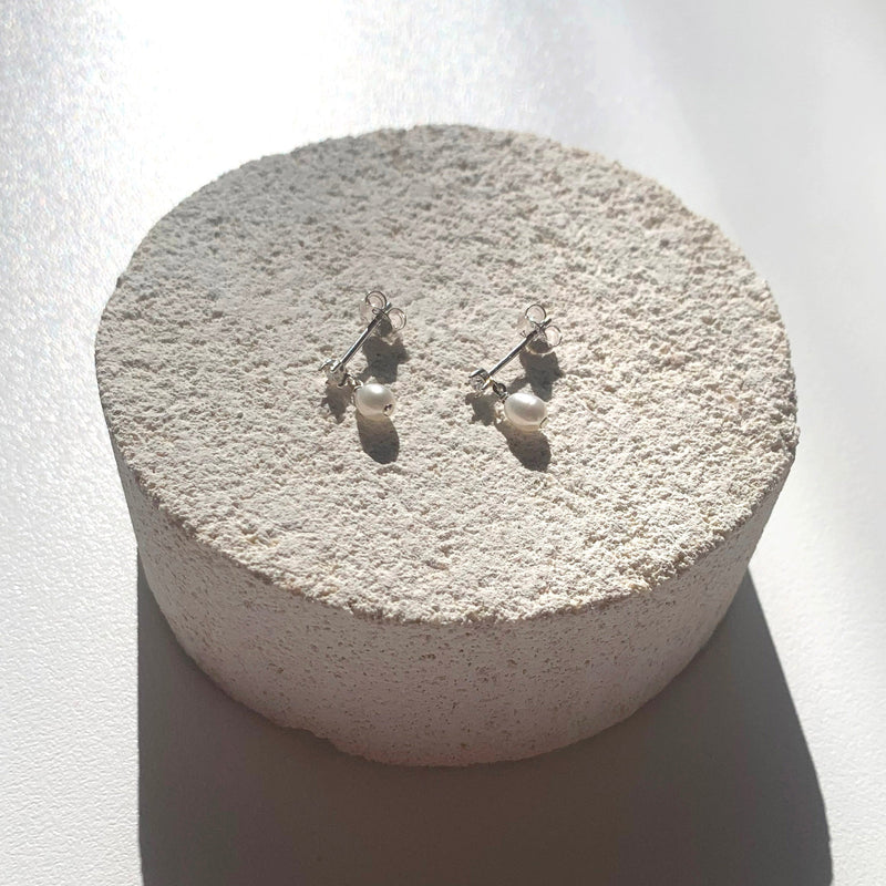Aspen Mini Drop Earrings - Silver