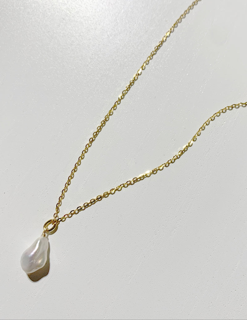 Keshi Pearl Necklace Gold - Main Image