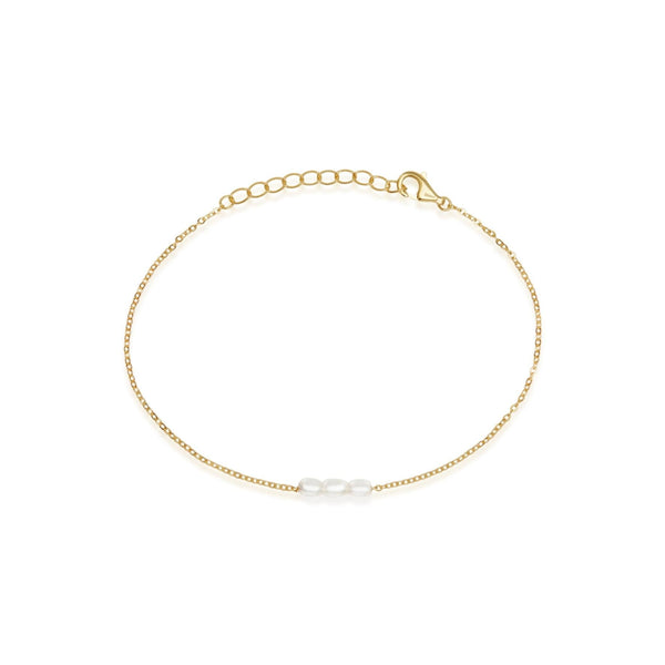 Mini Pearl Bracelet - Gold