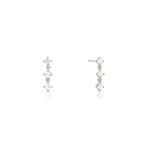 Monaco Drop Earrings - Silver