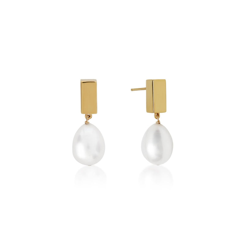 Relic Pearl Earrings - Gold – Saint Valentine Jewellery