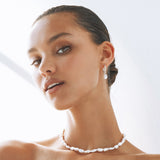 Santorini Pearl Necklace - Silver