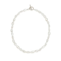 Santorini Pearl Necklace - Silver