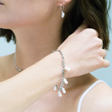 Keshi Pearl Bracelet - Silver
